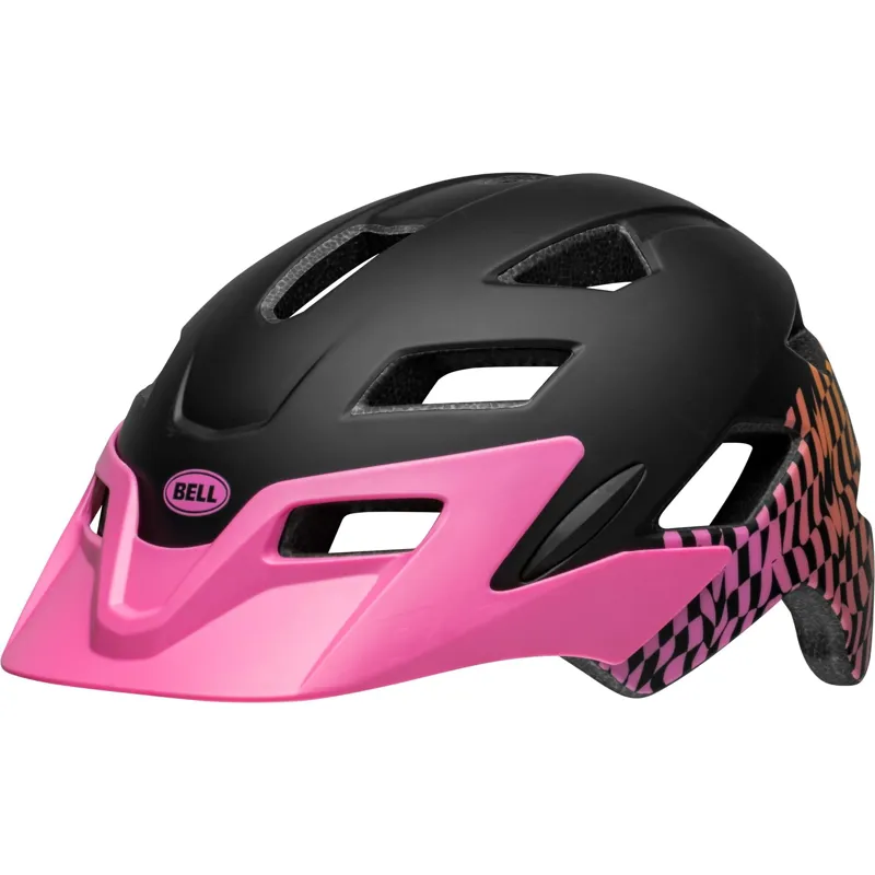 Bell Sidetrack Child Helmet 2024 Wavy Checks Matte Pink Unisize 47- 54cm